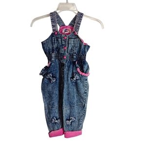 Popsicle - Vintage Acid Washed Denim Overalls - Size 22